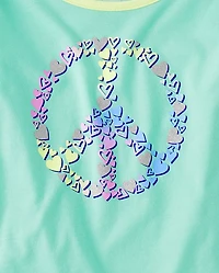 Haut boxy graphique pour fille