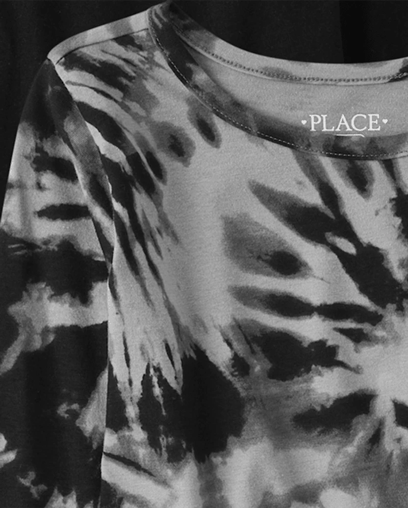 Lot de 2 hauts haut-bas tie-dye pour fille