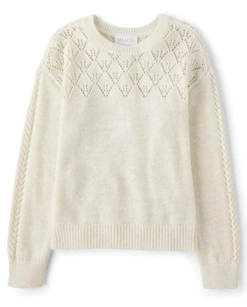 Girls Cable Knit Sweater