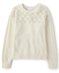 Girls Cable Knit Sweater