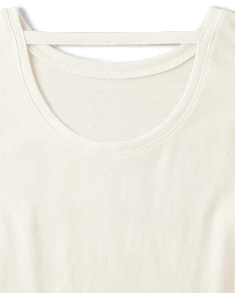 Girls Graphic Cut Out Top