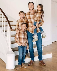 Girls Plaid Flannel Button Up Shirt