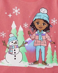 Baby And Toddler Girls Winter Girl Graphic Tee