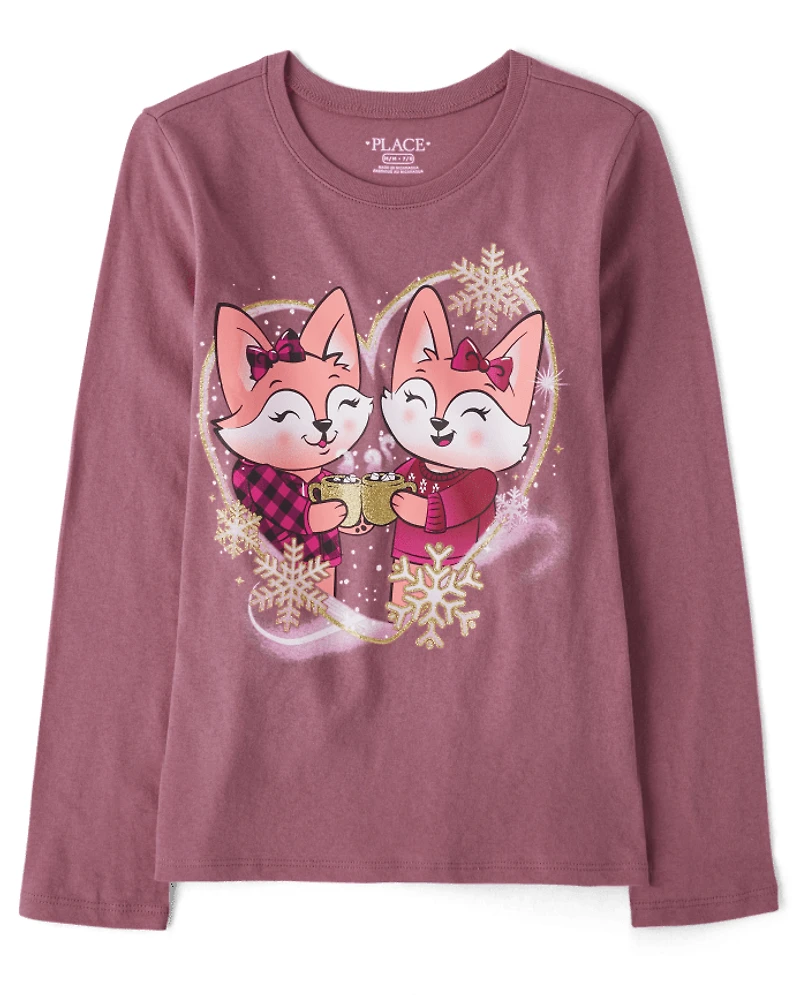 Girls Fox Graphic Tee