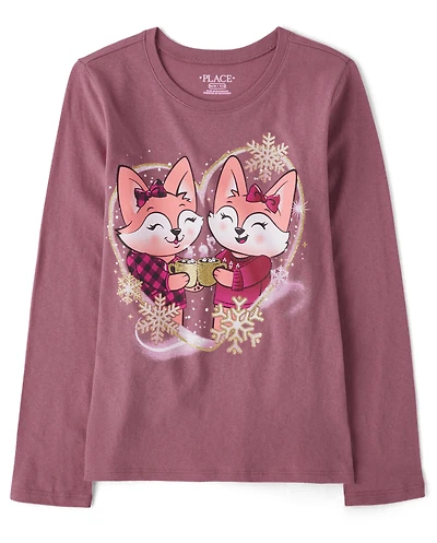 Girls Fox Graphic Tee