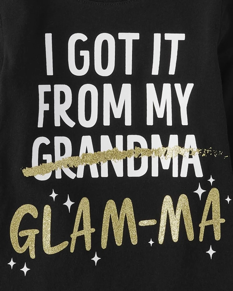 Baby And Toddler Girls Glamma Graphic Tee