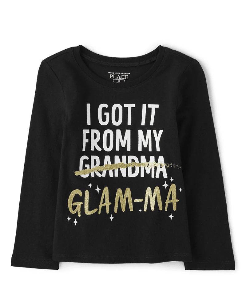 Baby And Toddler Girls Glamma Graphic Tee