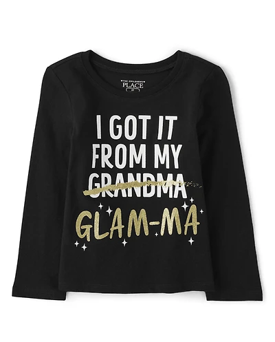 Baby And Toddler Girls Glamma Graphic Tee