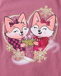 Baby And Toddler Girls Fox Graphic Tee