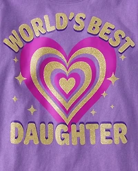 Girls Best Daughter Graphic Tee