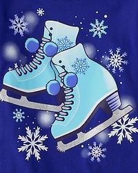 Girls Ice Skates Graphic Tee