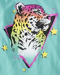 Girls Cheetah Graphic Tee
