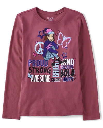 Girls Winter Girl Power Graphic Tee