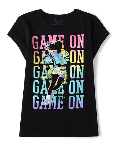 Girls Flag Football Graphic Tee