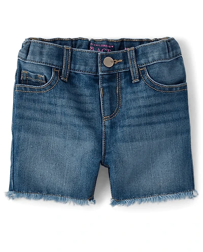 Baby And Toddler Girls Denim Midi Shorts