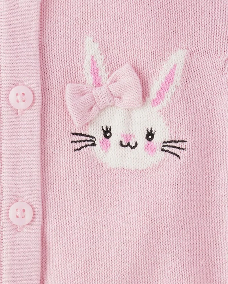 Toddler Girls Bunny Cardigan