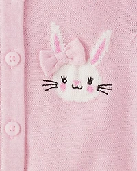Toddler Girls Bunny Cardigan