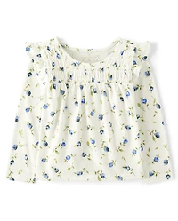 Baby And Toddler Girls Floral Smocked Top