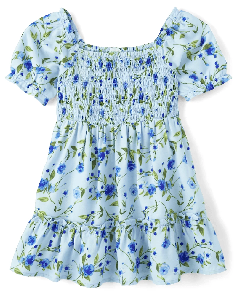 Toddler Girls Mommy And Me Floral Ruffle Dress