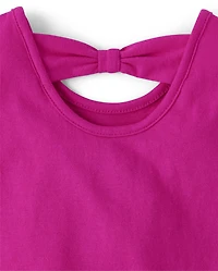 Toddler Girls Rainbow Tie Dye Knot Back Tank Top 2-Pack