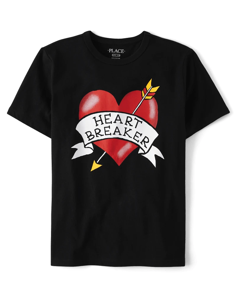 Boys Valentine's Day Heartbreaker Graphic Tee