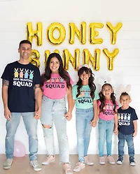 Womens Matching Family Egg Hunting Squad Graphic Tee