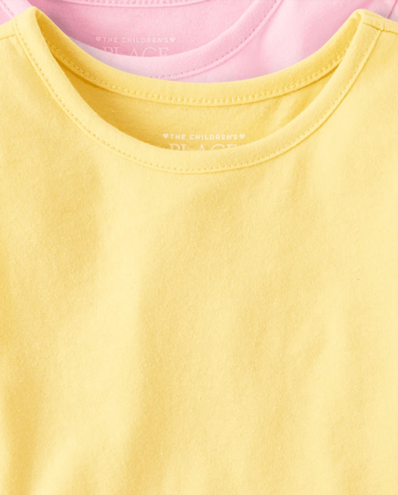 Lot de 6 t-shirts asymétriques pour petites filles