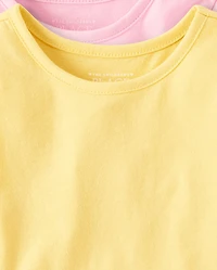 Lot de 6 t-shirts asymétriques pour petites filles