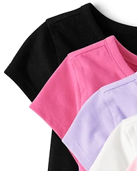 Lot de 6 t-shirts asymétriques pour petites filles