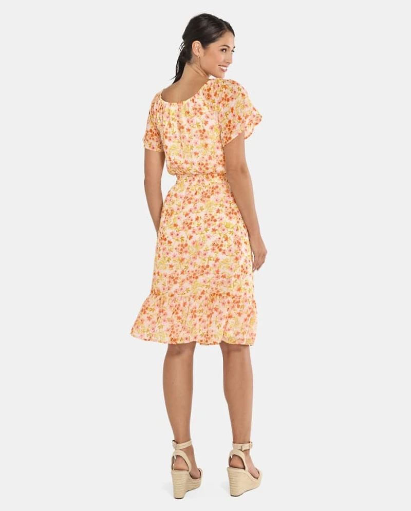 Womens Mommy And Me Floral Georgette Tiered Dress