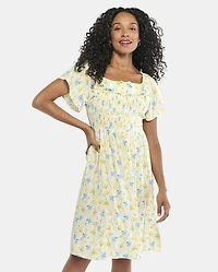 Womens Mommy And Me Floral Smocked Dress