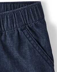 Girls Chambray Pull On Shorts