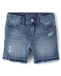 Short midi en jean pour fille