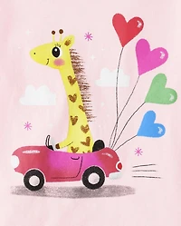 Baby And Toddler Girls Animal Graphic Tee 3-Pack