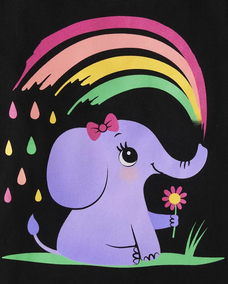 Baby And Toddler Girls Animal Graphic Tee 3-Pack