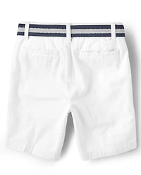 Boys Belted Chino Shorts