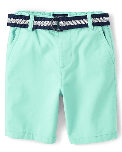Boys Belted Chino Shorts