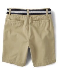 Boys Belted Chino Shorts