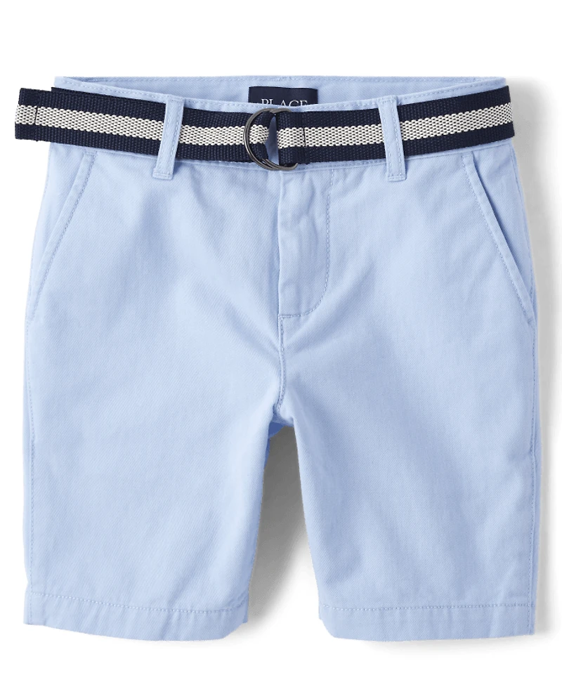 Boys Belted Chino Shorts