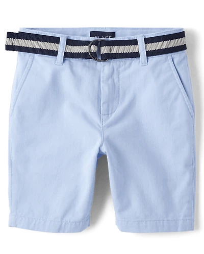 Boys Belted Chino Shorts