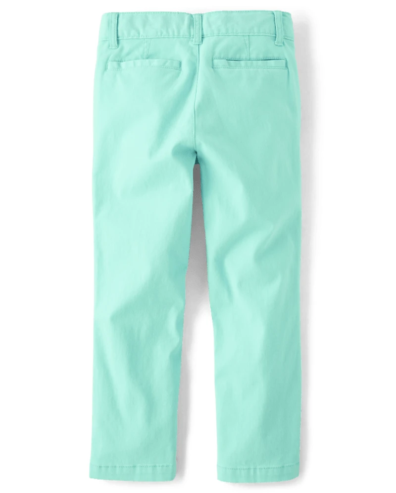 Pantalon chino skinny extensible pour uniforme garçon