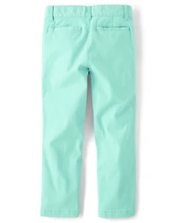 Pantalon chino skinny extensible pour uniforme garçon