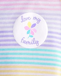 Baby And Toddler Girls Floral Snug Fit Cotton Footed One Piece Pajamas 2-Pack