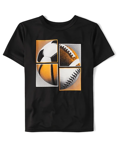 Boys Graphic Performance Top
