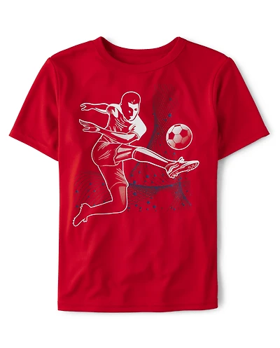 Boys Graphic Performance Top