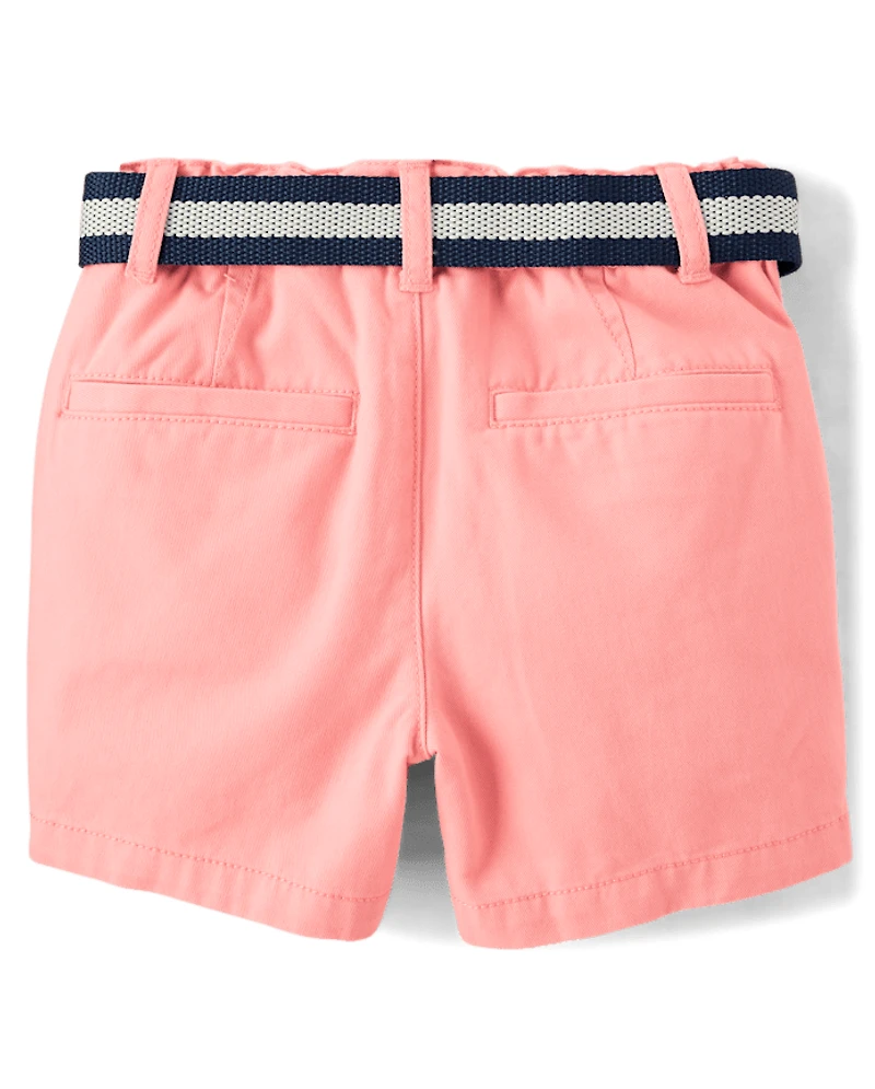 Baby And Toddler Boys Belted Chino Shorts