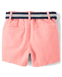 Baby And Toddler Boys Belted Chino Shorts
