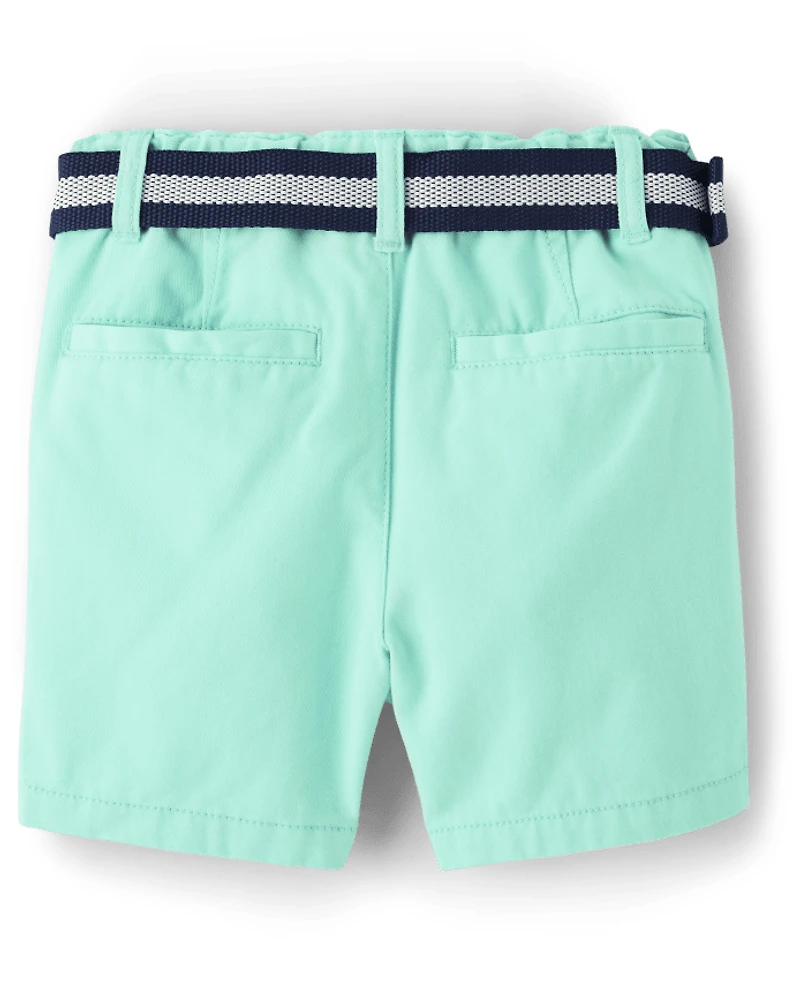 Baby And Toddler Boys Belted Chino Shorts