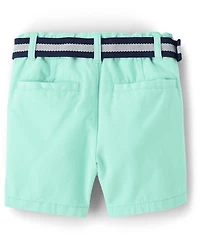 Baby And Toddler Boys Belted Chino Shorts