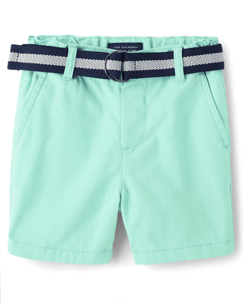 Baby And Toddler Boys Belted Chino Shorts